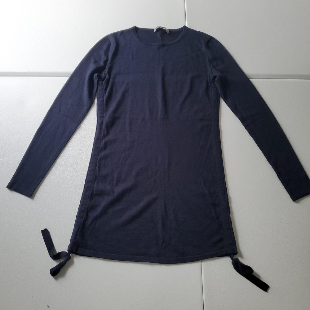 Neiman Marcus Sweater Womens Small Silk Cashmere Wool Tie Hem Long Sleeve